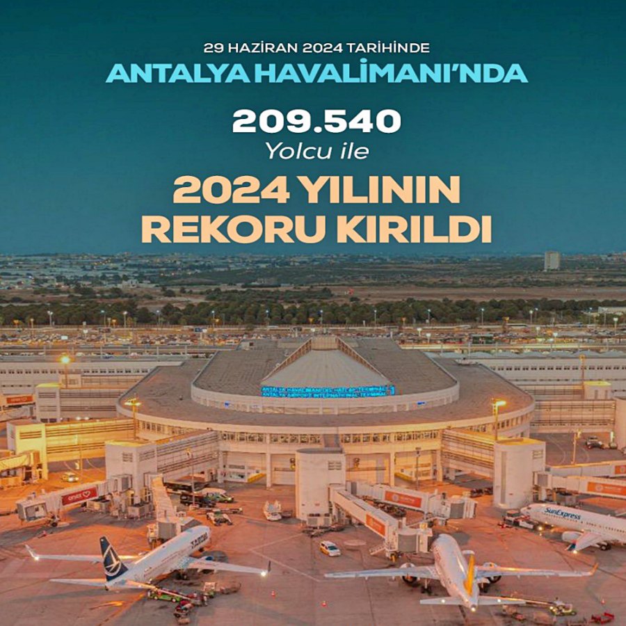 Antalya Havalimanı Yeni Rekorlarla Tarihe Geçti! 4 Temmuz 2024