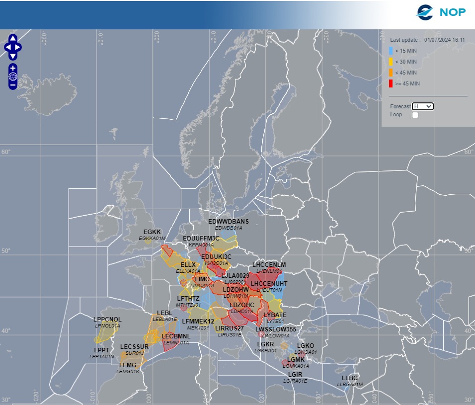 Avrupa Hava Sahasında Yoğun Trafik Gecikmeleri 4 Temmuz 2024