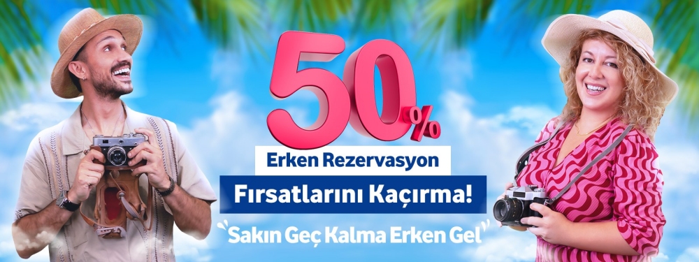 Prontotour erken rezervasyonu yüzde 50 indirimle başlattı! 1 prontotour