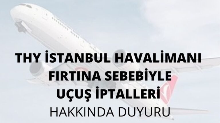 THY İstanbul Havalimanı Uçuş İptalleri 23 Kasım 23 Kasım 2024