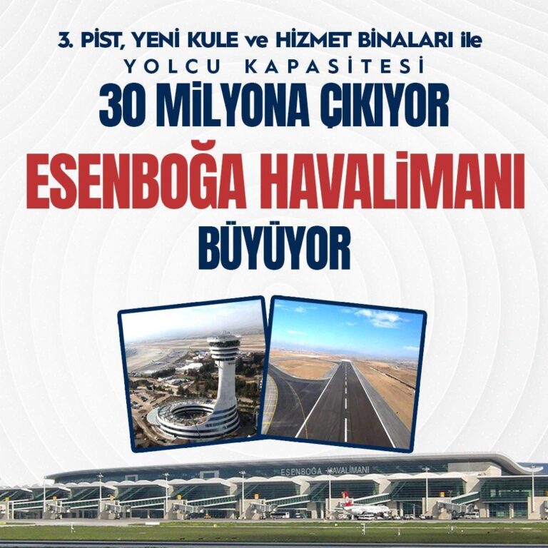 Esenboğa Havalimanı 2025'te 30 Milyon Yolcu Kapasitesine Ulaşıyor! 15 Aralık 2024